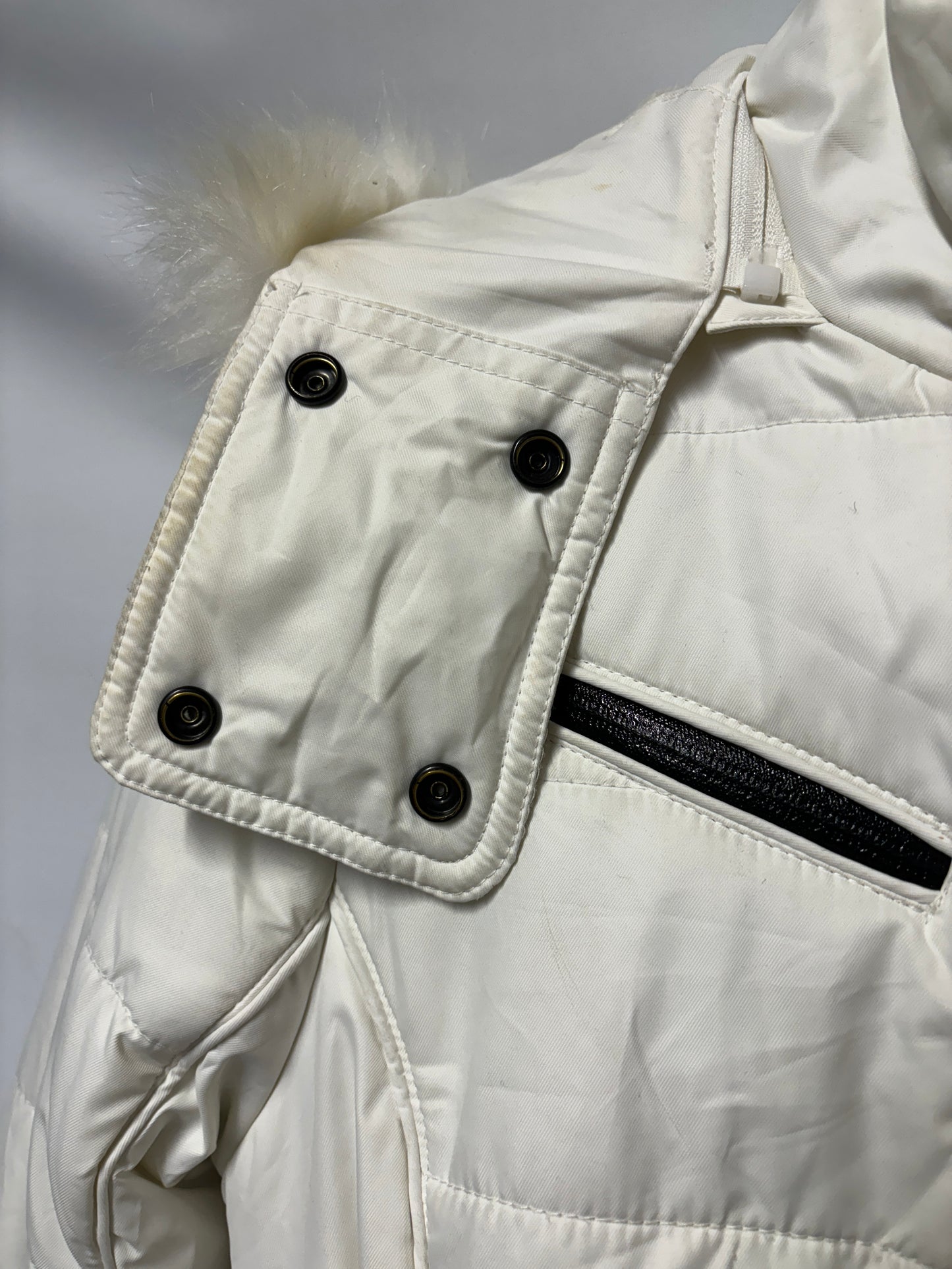 Topshop Ski White Insulated Belted Ski Jacket UK 10