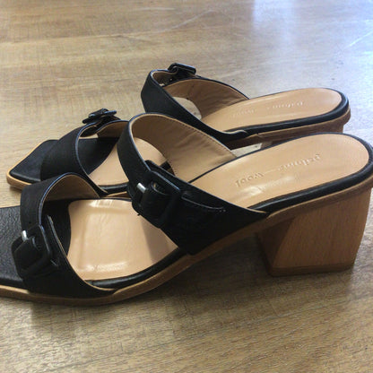 Paloma Wool Black Chunky Heels Sandals Size 39 EU (6 UK)