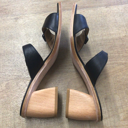 Paloma Wool Black Chunky Heels Sandals Size 39 EU (6 UK)