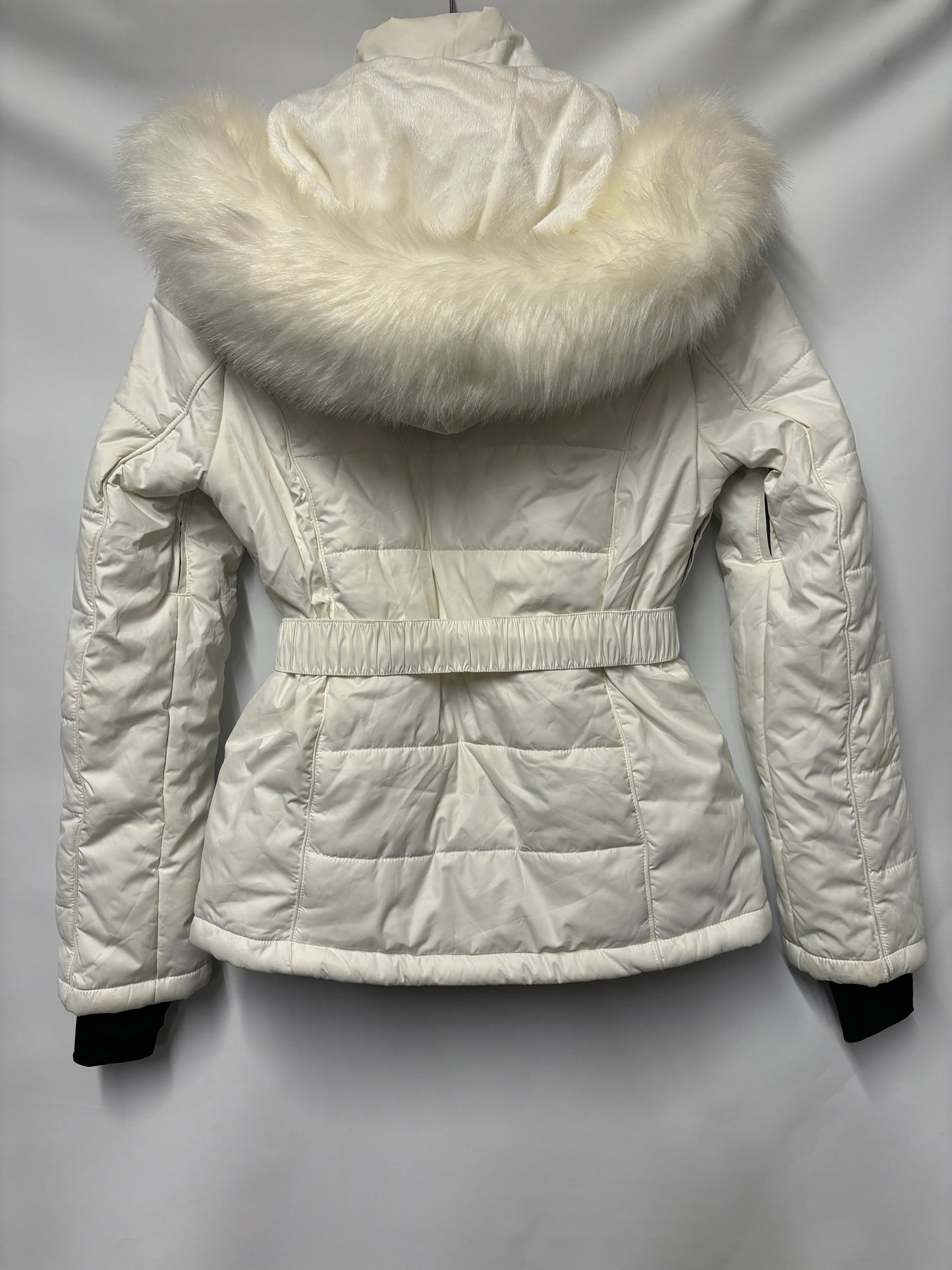 Topshop Ski White Insulated Belted Ski Jacket UK 10