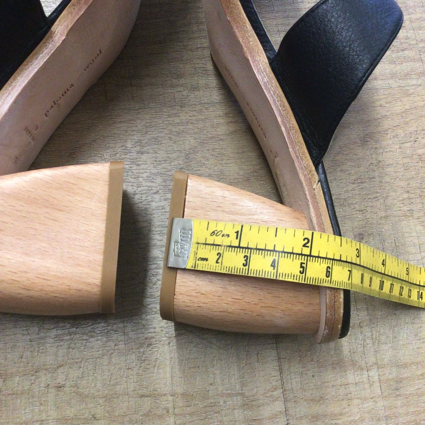 Paloma Wool Black Chunky Heels Sandals Size 39 EU (6 UK)