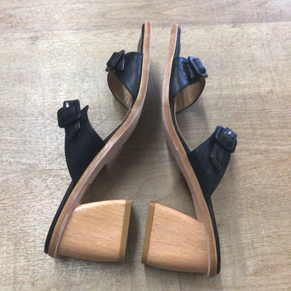 Paloma Wool Black Chunky Heels Sandals Size 39 EU (6 UK)