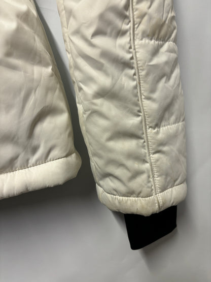 Topshop Ski White Insulated Belted Ski Jacket UK 10