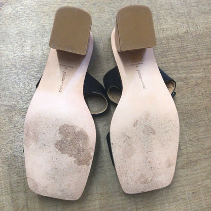Paloma Wool Black Chunky Heels Sandals Size 39 EU (6 UK)