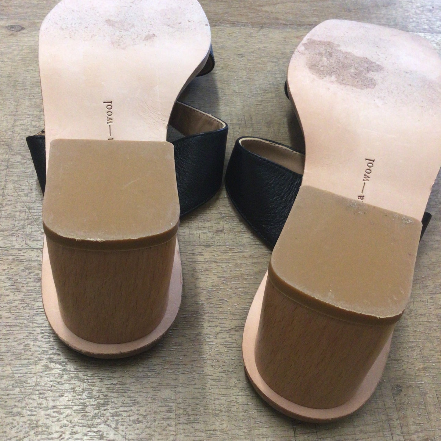 Paloma Wool Black Chunky Heels Sandals Size 39 EU (6 UK)