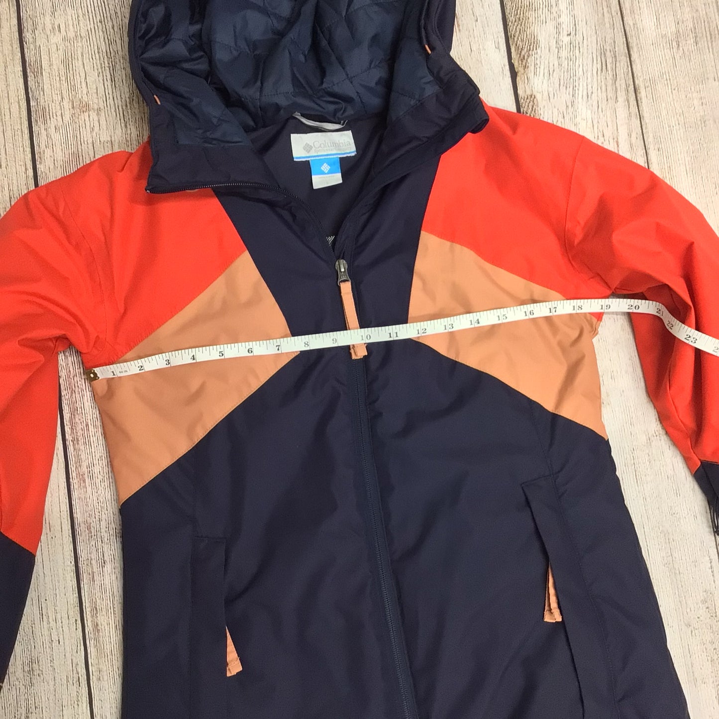 Columbia Omni-Tech Orange & Blue Jacket w/Snow Skirt Size S