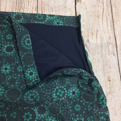 Skunkfunk Luz Green Kaleidoscope Patterned Organic Cotton Blend Skirt Size 5 (on label)