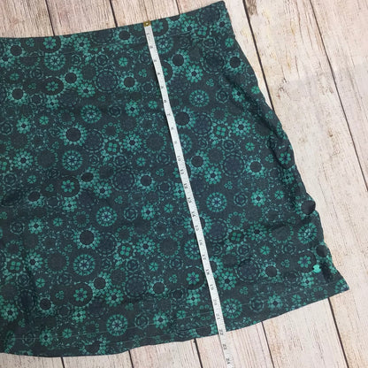 Skunkfunk Luz Green Kaleidoscope Patterned Organic Cotton Blend Skirt Size 5 (on label)