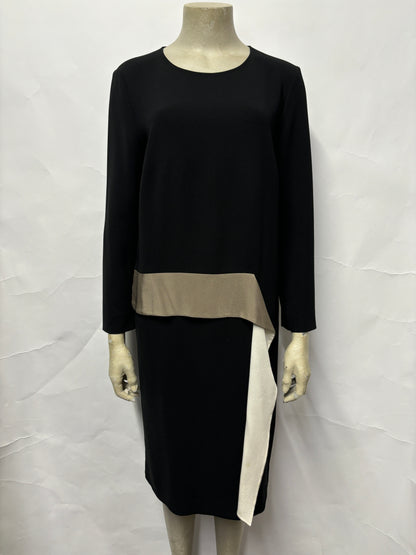 MaxMara Black Long Sleeve Work Dress 14