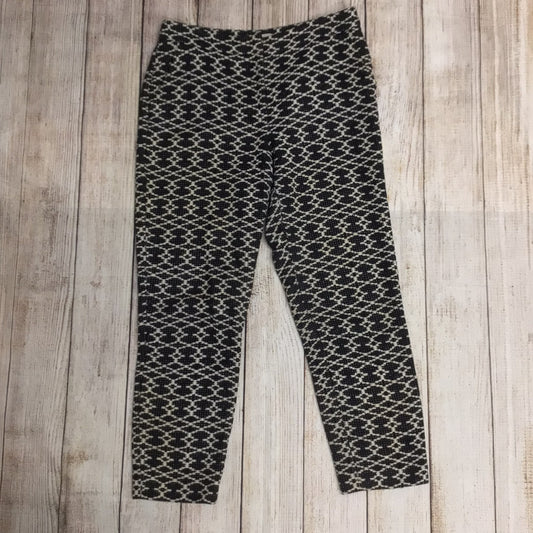 Hobbs Black & White Patterned Cropped Trousers Size 12