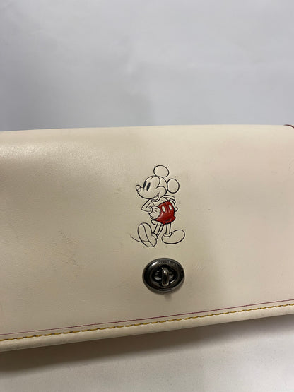 Coach x Disney Mickey Off-White Leather Crossbody Bag