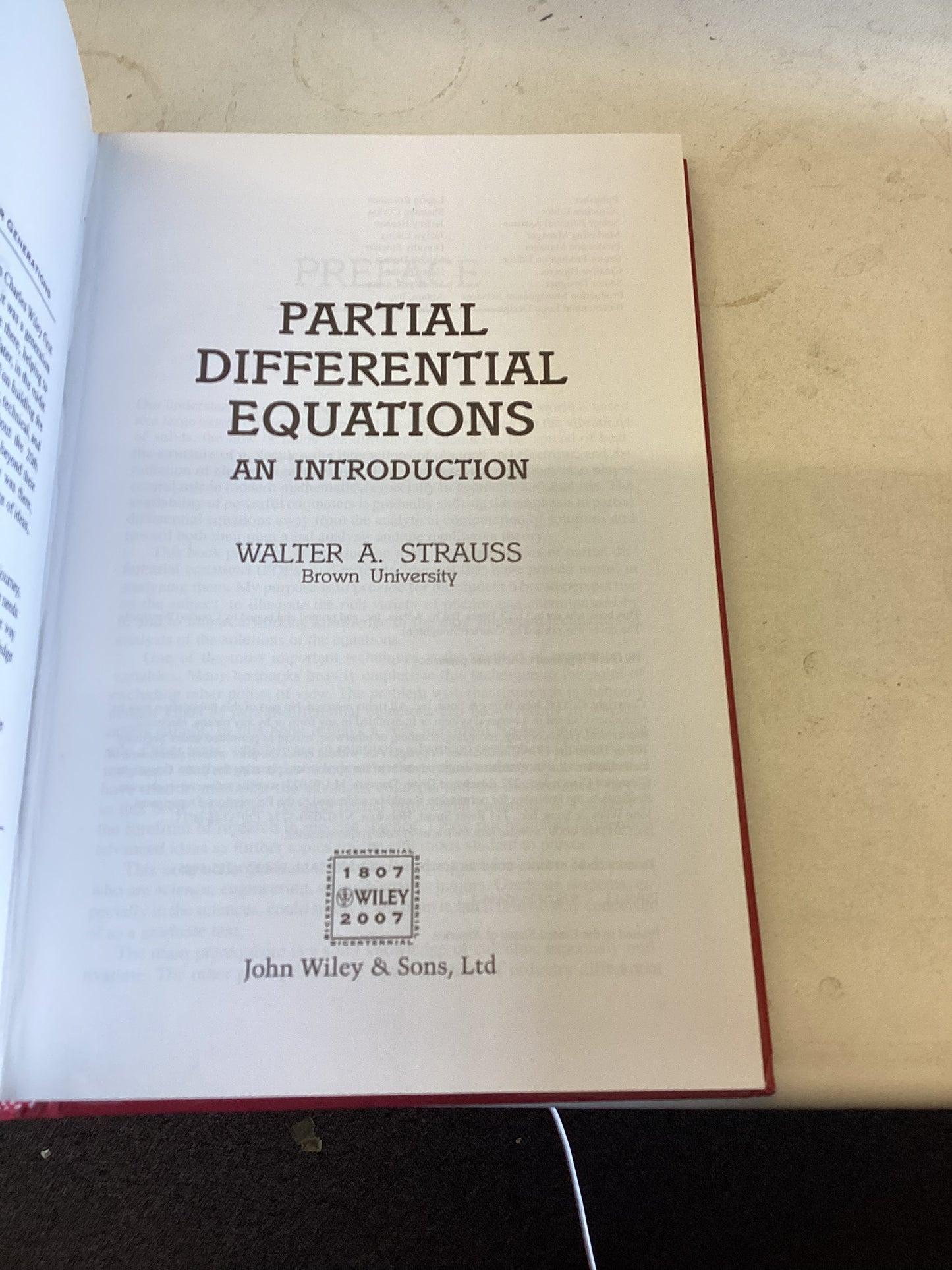 Partial Differential Equations Second Edition an Introduction Walter A Strauss