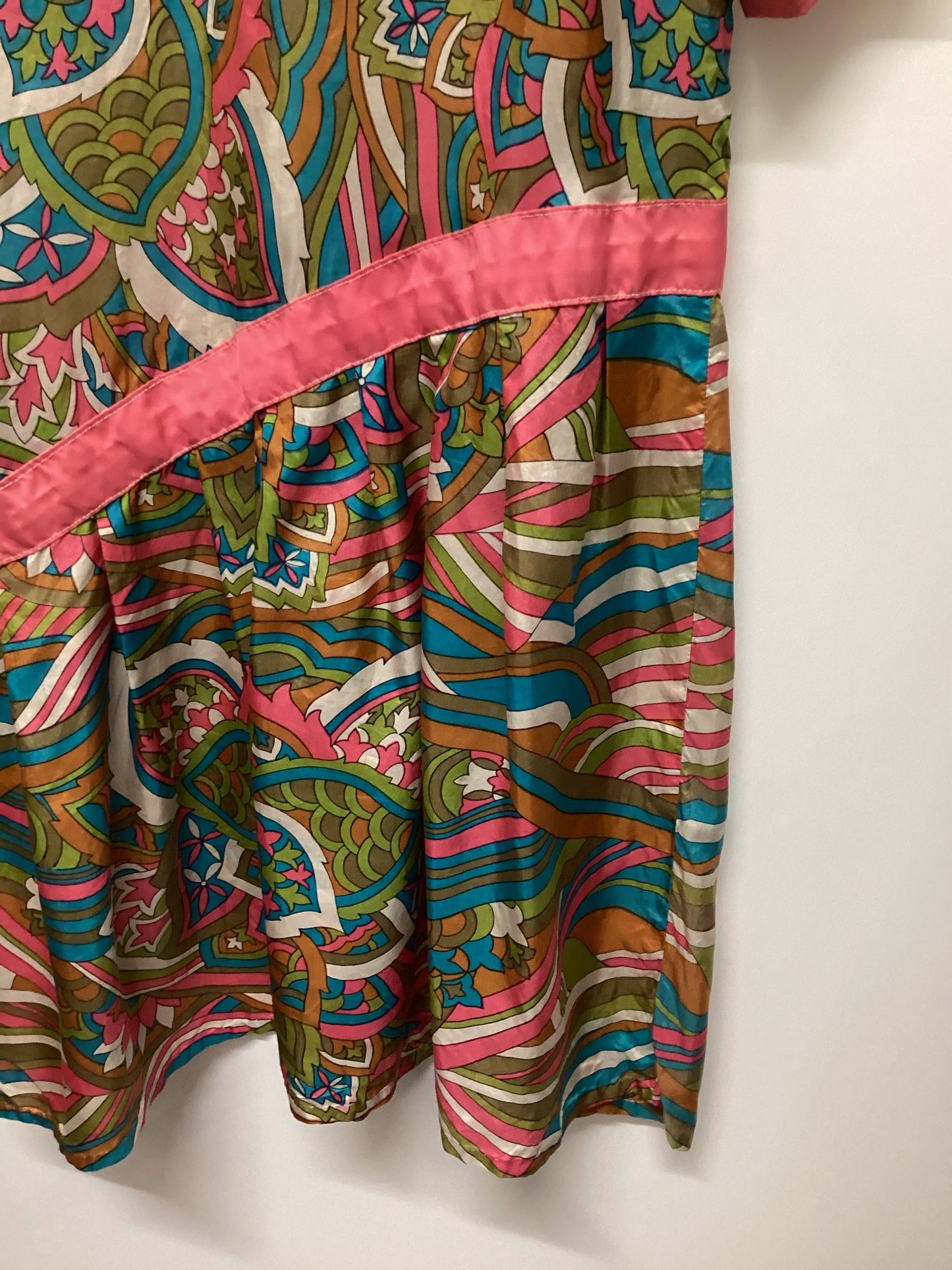 Vintage Drop Waist Bold Patterned Dress