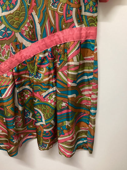 Vintage Drop Waist Bold Patterned Dress