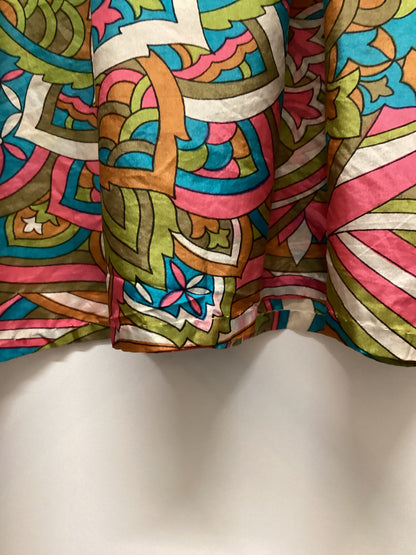 Vintage Drop Waist Bold Patterned Dress