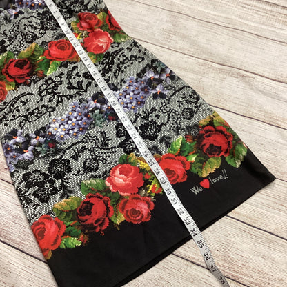 Desigual Black Rose Print Dress Size M