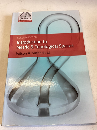 Introduction to Metric and Topological Spaces Second Edition  Wilson A Sutherland