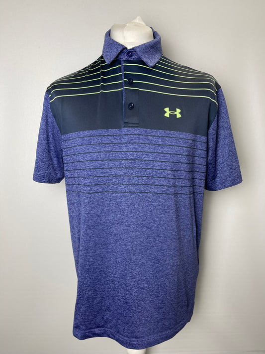 Under Armour Blue Polo Top Large