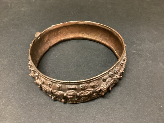 Vintage Copper Shiv Kada Bangle