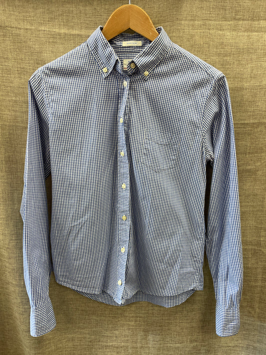 Gant Campus Store Yale Co-op Archive Pinpoint Blue Gingham Check Shirt UK 10