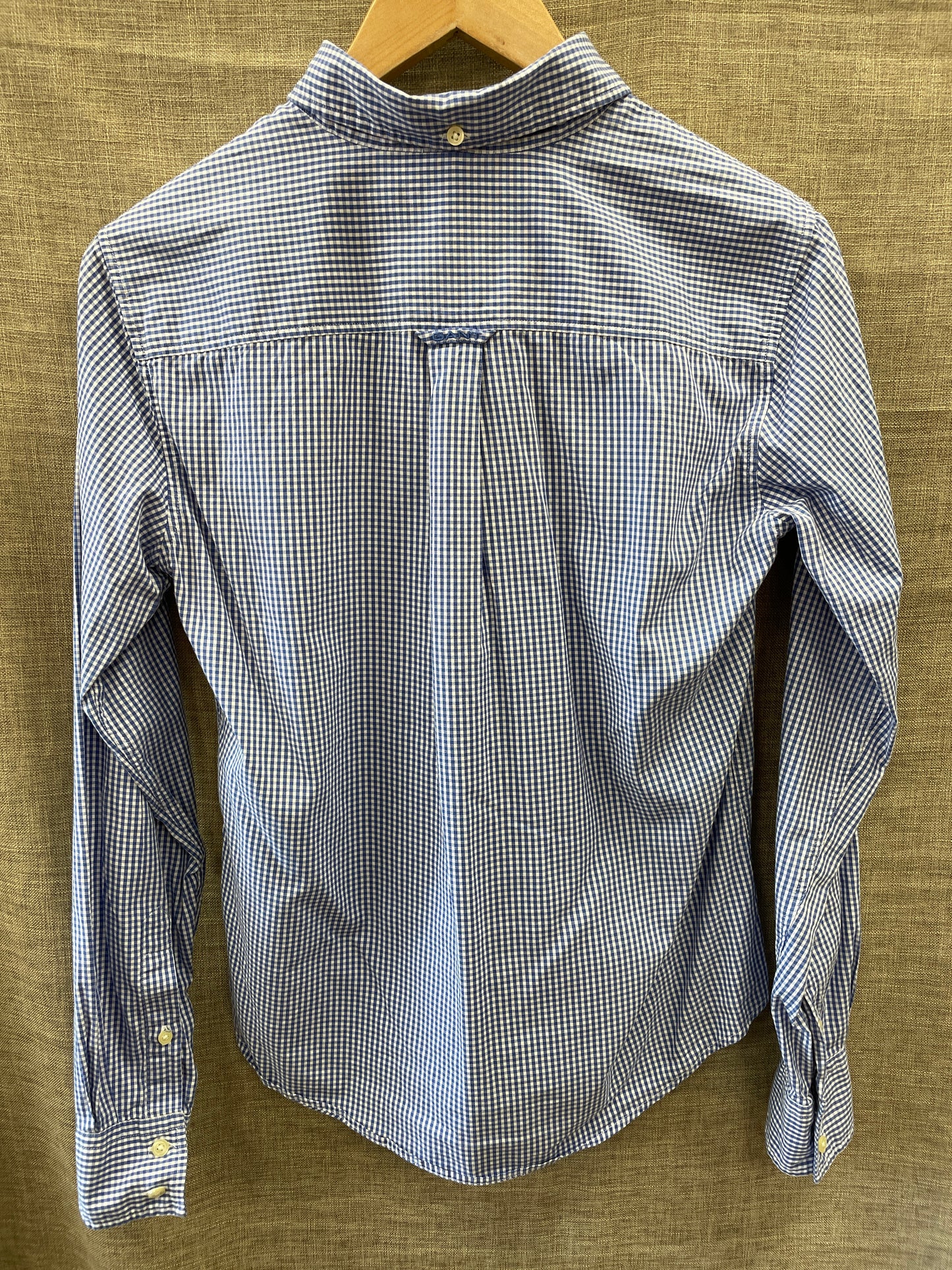 Gant Campus Store Yale Co-op Archive Pinpoint Blue Gingham Check Shirt UK 10