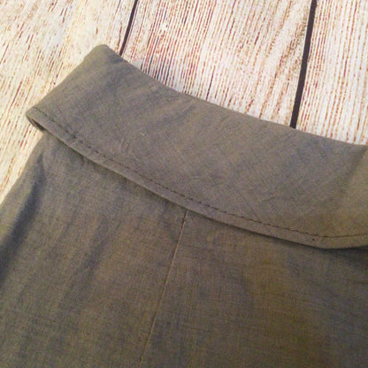 Valentino Taupe Grey Brown 58% Linen Skirt Size S (6 on label)