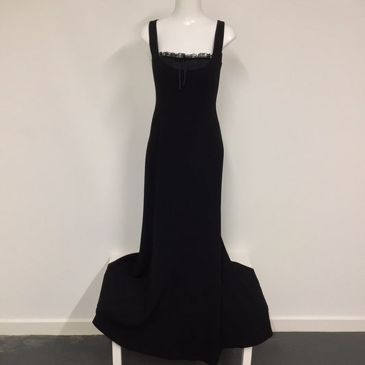 Pianoforte Di Max Mara Black Long Low Back Dress Size 10