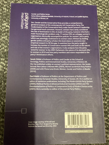 Sex, Gender and the Conservative Party - From Iron Lady to Kitten Heels - Sarah Childs and Paul Webb