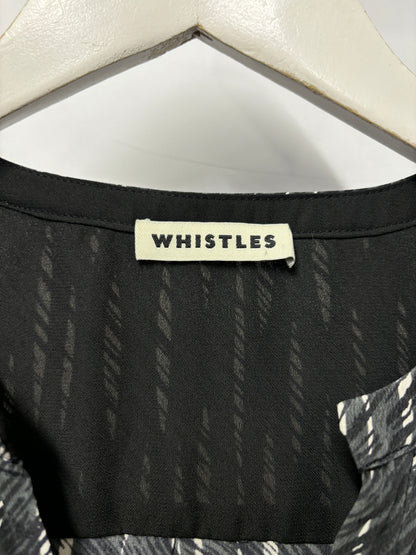 Whistles Grey Patterned Silk Shift Dress 10