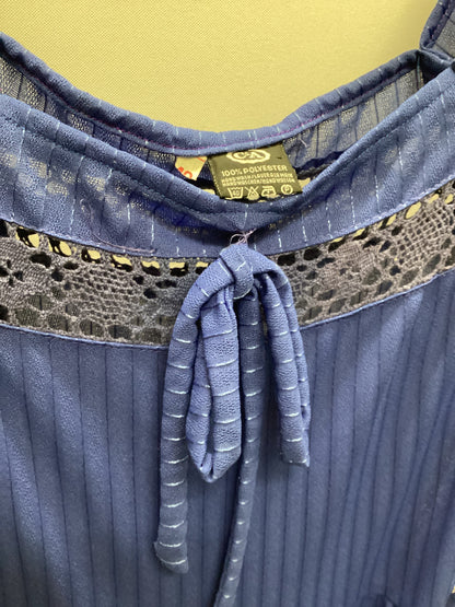 Vintage C&A Blue Stripe Maxi Dress