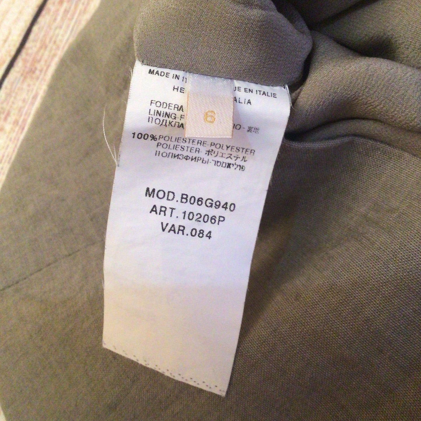 Valentino Taupe Grey Brown 58% Linen Skirt Size S (6 on label)