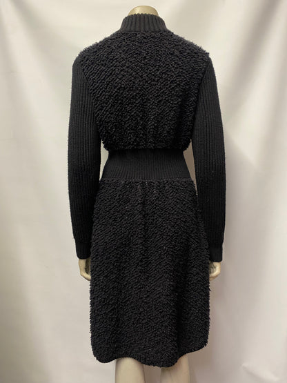 Missoni Black and Grey Wool Button Dress Medium