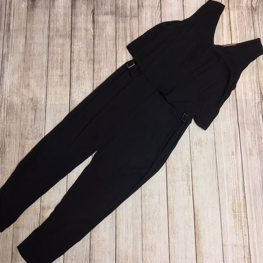 Comptoir Des Cotonniers Black V Neck Jumpsuit Size 14