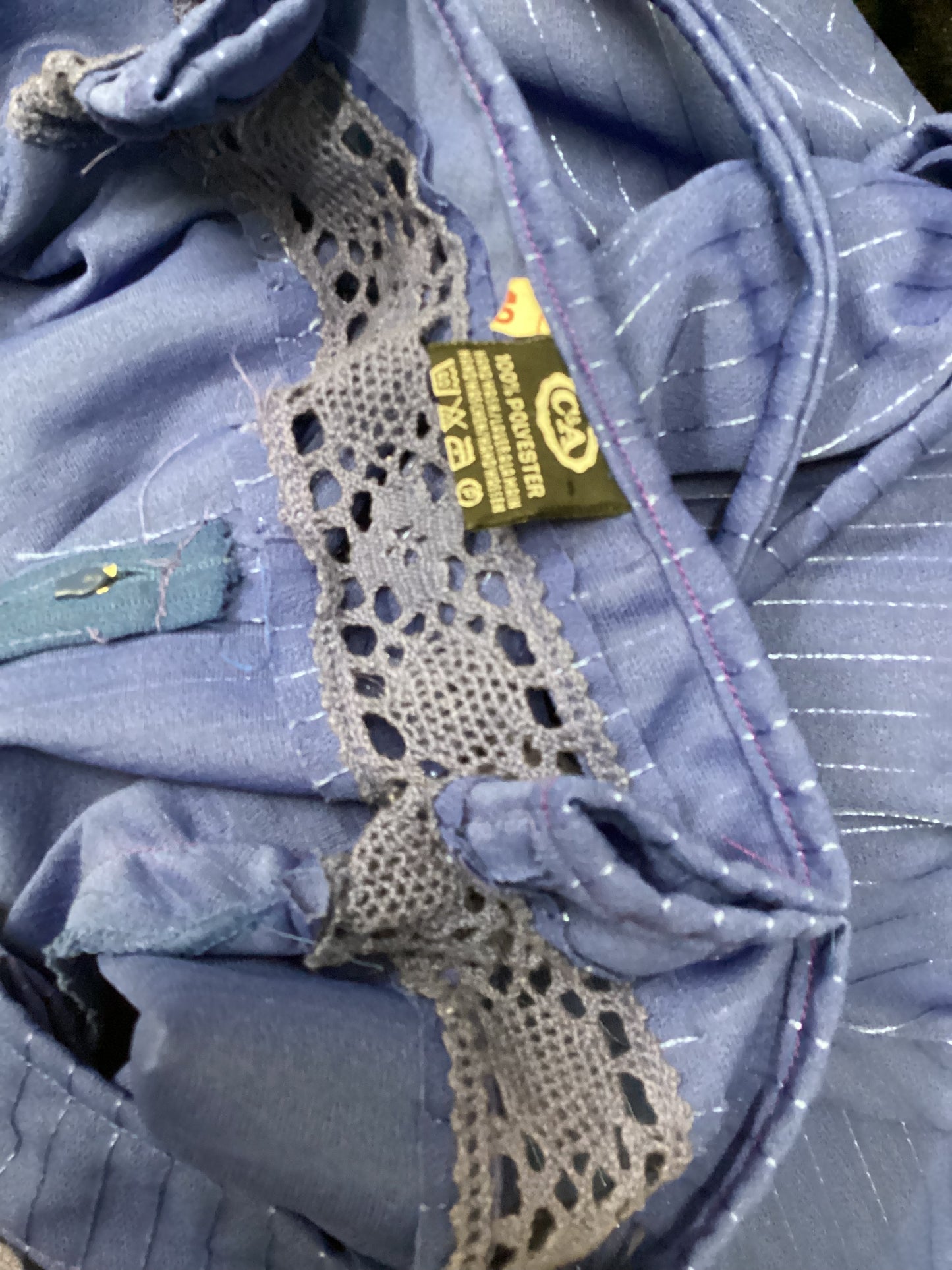 Vintage C&A Blue Stripe Maxi Dress