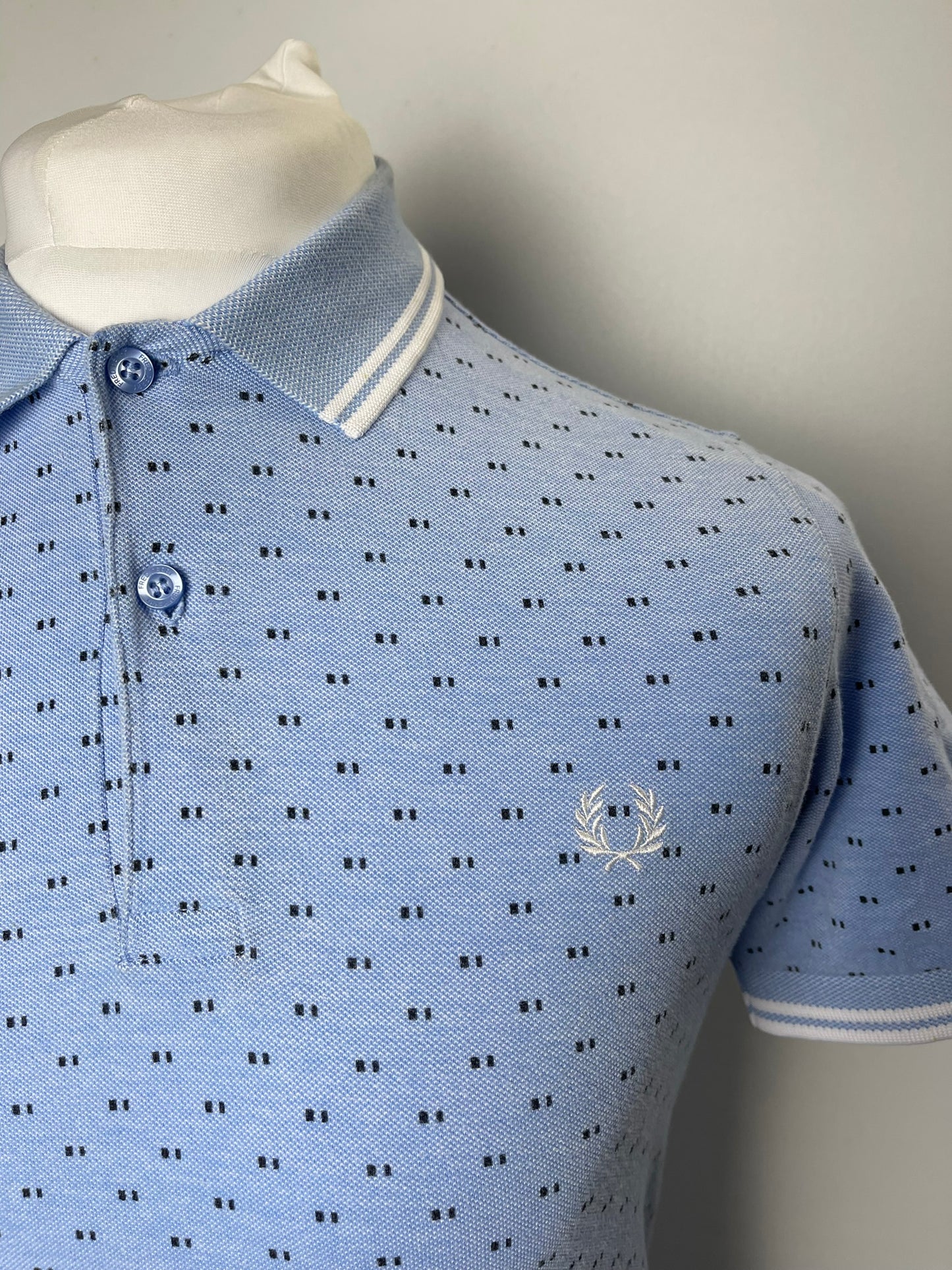 Fred Perry Blue Polo Top Small