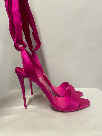 Christian Louboutin Pink Sandale Du Desert Stiletto Heel 7