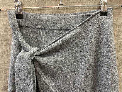 Oui New with Tags Grey Wool Mix Knitted Long Wrap Skirt EUR 24 UK 6