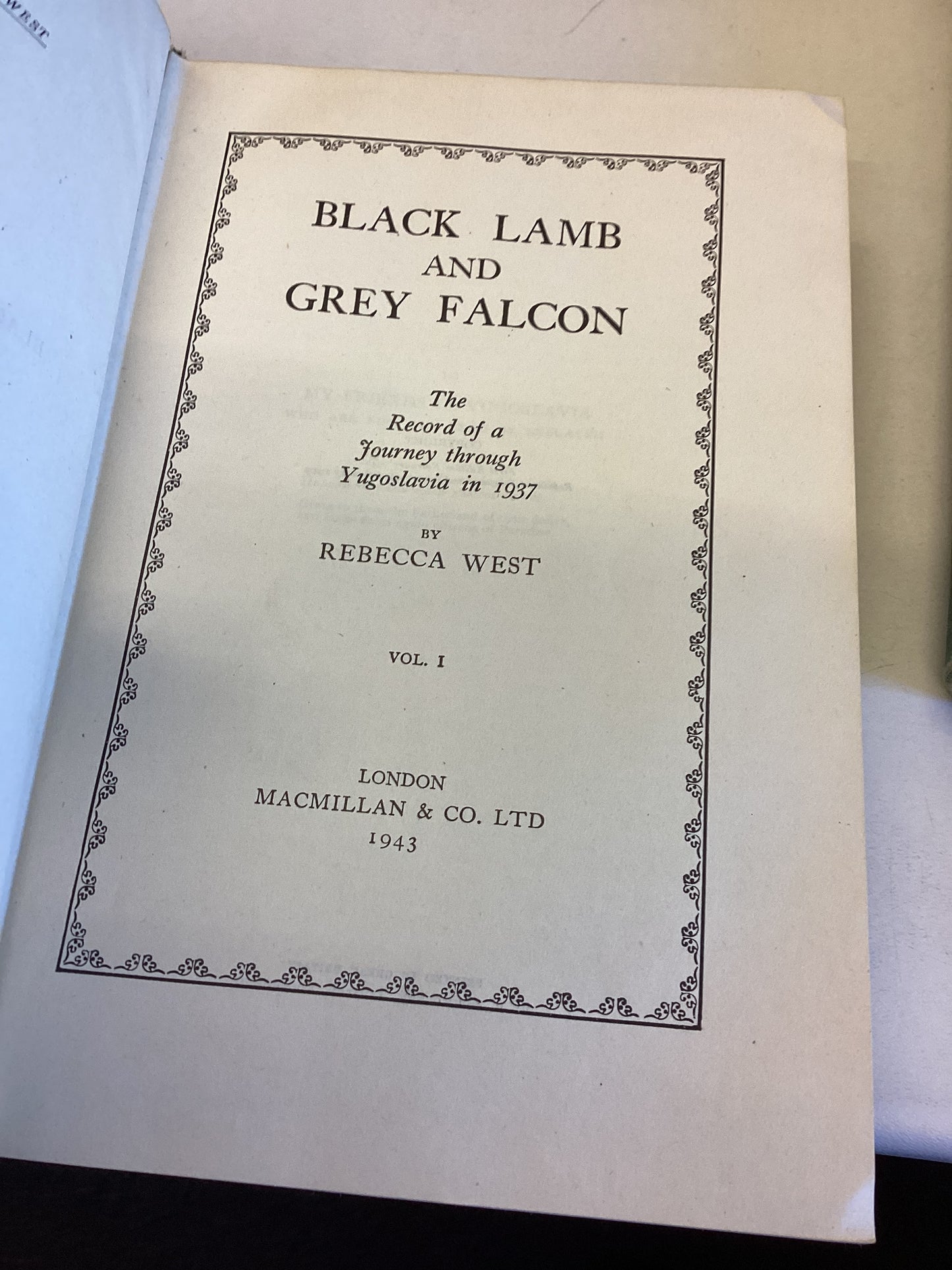 Black Lamb and Grey Falcon Vol 1 and Vol 2 Rebecca West