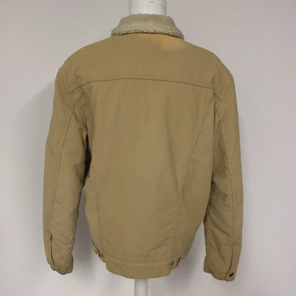 Levi's Yellow Beige Corduroy Sherpa Lined Jacket Size L