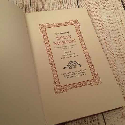 The Memoirs of Dolly Morton, Donald Thomas, Libra Collection, 1970