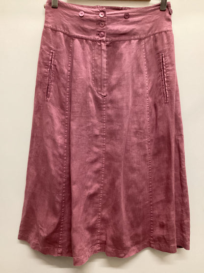 Armand Ventilo 100% Linen Pink Skirt with Pockets Size 38 (S)