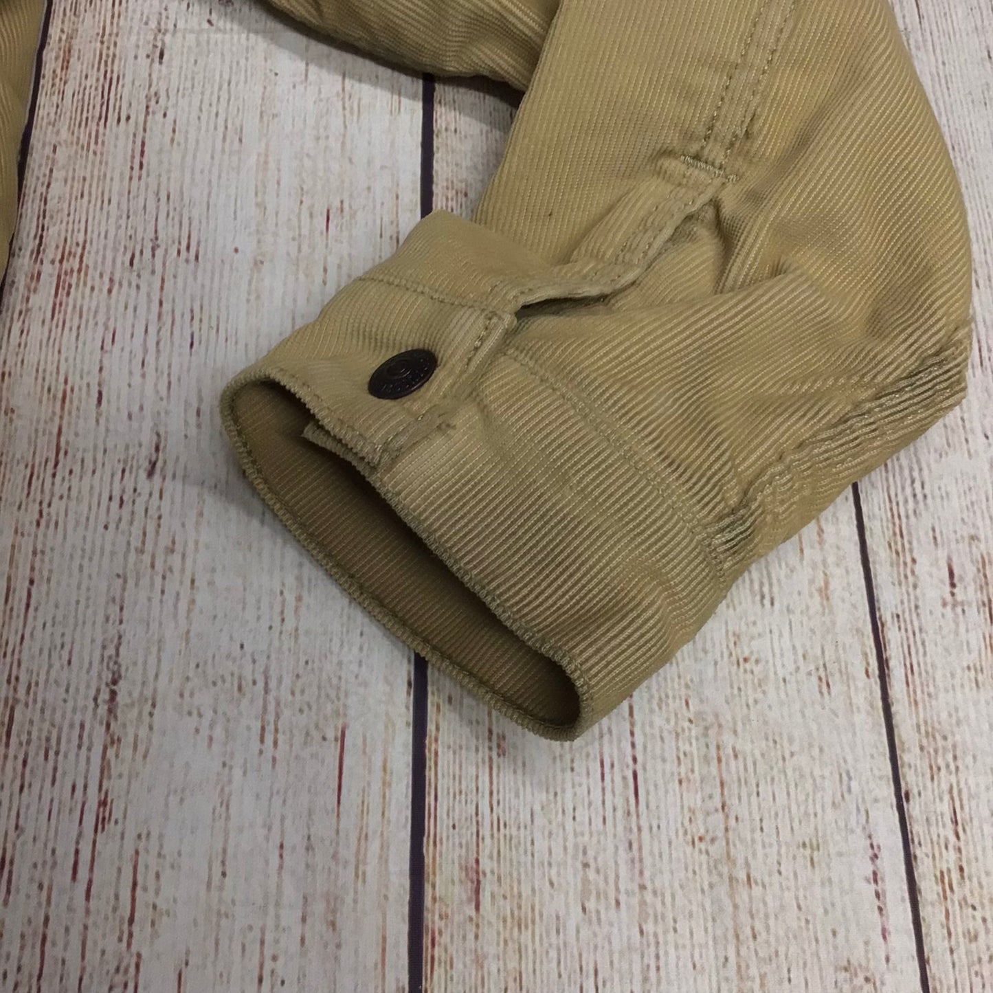 Levi's Yellow Beige Corduroy Sherpa Lined Jacket Size L