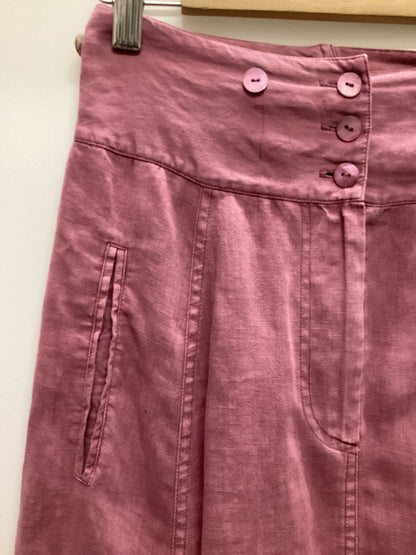 Armand Ventilo 100% Linen Pink Skirt with Pockets Size 38 (S)