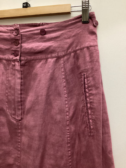 Armand Ventilo 100% Linen Pink Skirt with Pockets Size 38 (S)