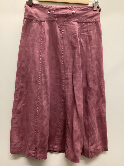 Armand Ventilo 100% Linen Pink Skirt with Pockets Size 38 (S)