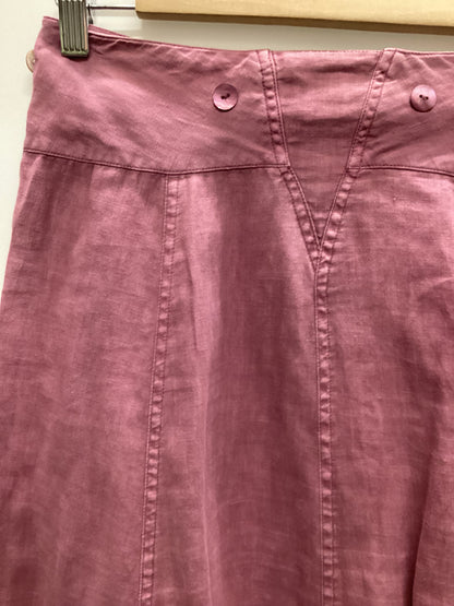 Armand Ventilo 100% Linen Pink Skirt with Pockets Size 38 (S)