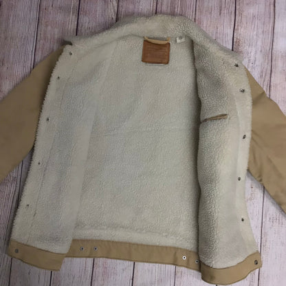 Levi's Yellow Beige Corduroy Sherpa Lined Jacket Size L