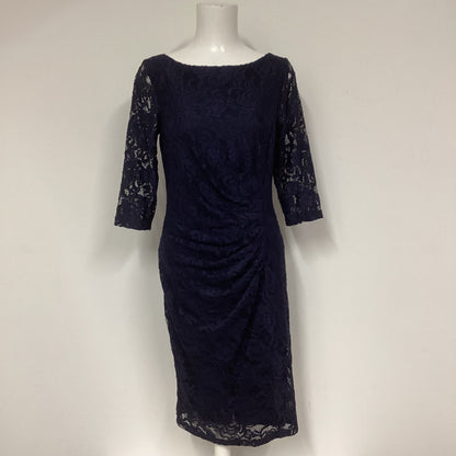 Monsoon Navy Lace Pencil Dress Size 12