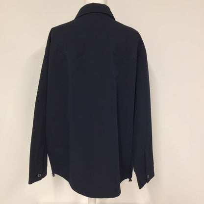 AX Armani Exchange Navy Blue Seersucker Overshirt Size XL