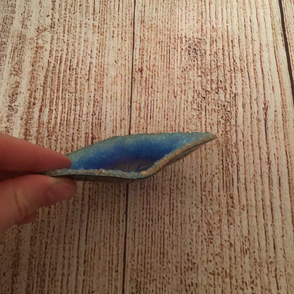 Les Emaux d’Art Dugan & Christel Limoges Blue Fused Glass & Copper Dish